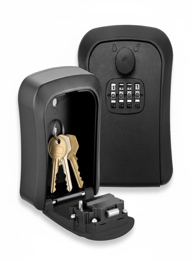 oddpod™ Plastic Combination Key Safe/Key Safe Lock Box Outdoor Storage Box with Code Combination Password Security Lock CH-886 (Black) - Image 1